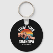First Time Grandpa Est 2026 Baby Announcement Grea Sleutelhanger (Voorkant)