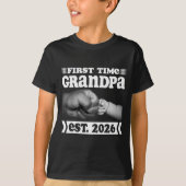 First Time Grandpa New Dad Est 2026 Shirt Fathers  (Voorkant)
