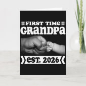 First Time Grandpa New Dad Est 2026 Shirt Fathers  Kaart (Voorkant)