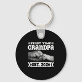 First Time Grandpa New Dad Est 2026 Shirt Fathers  Sleutelhanger (Voorkant)