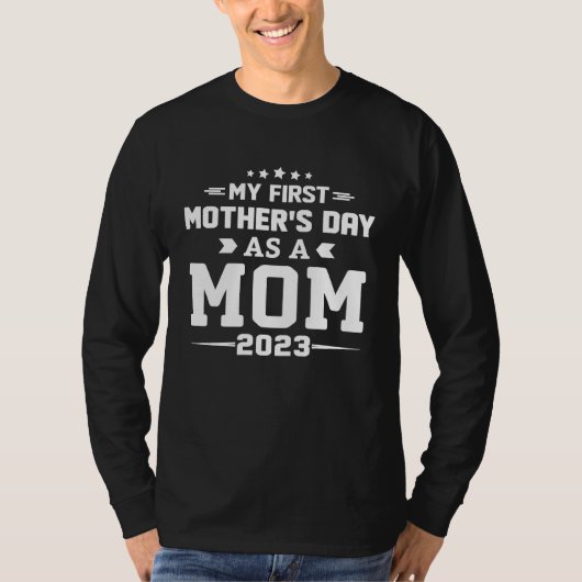 First Time Mom 2023 New Grandmother Mother's Day T-shirt (Voorkant)
