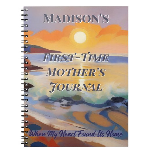First-Time Mother’s Journal–Personalized Keepsake Notitieboek (Voorkant)