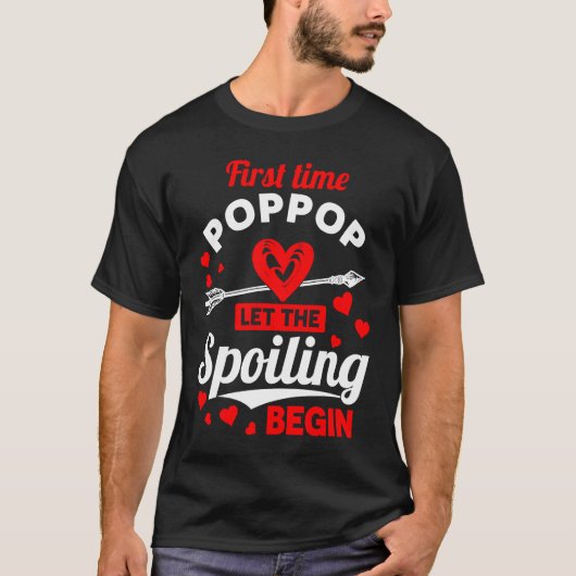 First Time Poppop Father's Day Christmas T-shirt (Voorkant)
