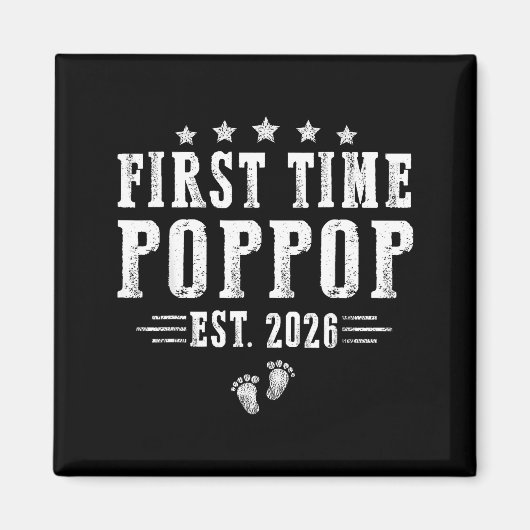 First Time Pp Est.2026 Father's Day Promoted To Pa Magneet (Voorkant)