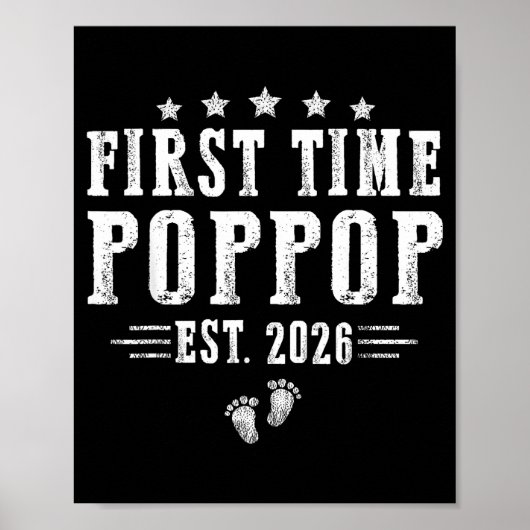 First Time Pp Est.2026 Father's Day Promoted To Pa Poster (Voorkant)