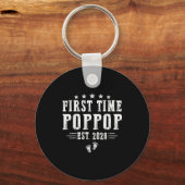 First Time Pp Est.2026 Father's Day Promoted To Pa Sleutelhanger (Voorkant)