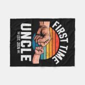 First Time Uncle Est 2026 Baby Announcement Great Fleece Deken (Voorkant (Horizontaal))