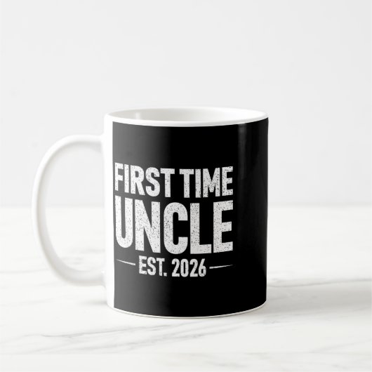 First Time Uncle Est. 2026 Funny New Uncle Koffiemok (Links)