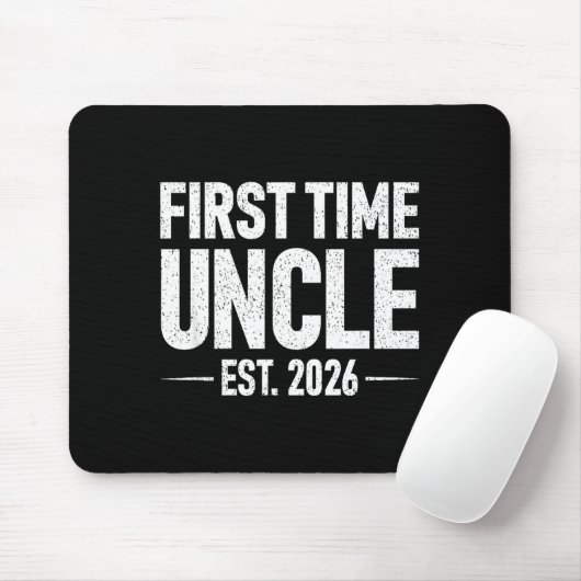 First Time Uncle Est. 2026 Funny New Uncle  Muismat (Met muis)