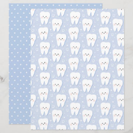 First Tooth Baby Boy Scrapbooking paper