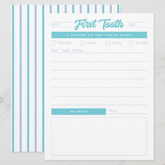 First Tooth Feestdagenkaart (Voorkant / Achterkant)