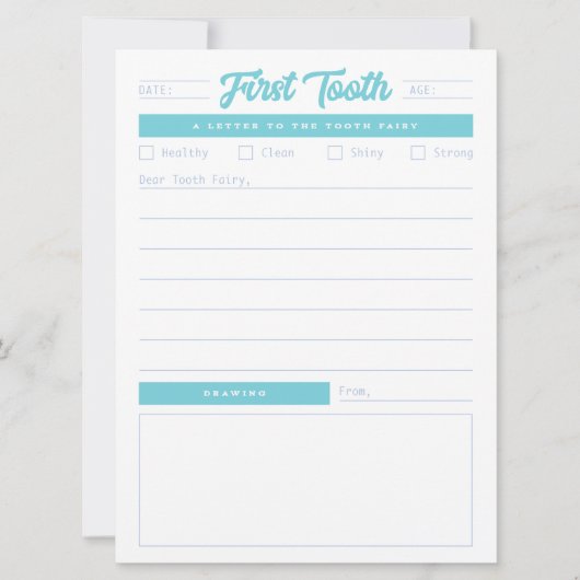 First Tooth Feestdagenkaart (Voorkant)