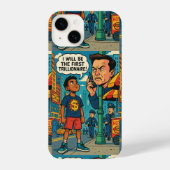 First Trillionaire" Motivational Comic-Style  iPhone Hoesje (Achterkant)