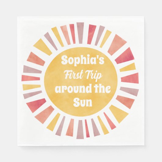 First Trip Around Sun Ballon For Girl Servet (Voorkant)