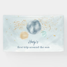 First Trip Around The Sun Birthday Banner Backdrop