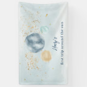 First Trip Around The Sun Birthday Banner Backdrop (Verticaal)