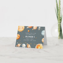 First Trip Around the Sun Birthday Thank You Card