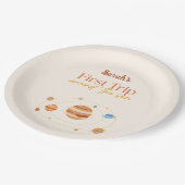 First Trip Around The Sun Boho Photo 1st Birthday Papieren Bordje (Gekanteld)