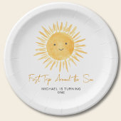 First Trip Around The Sun Boy's Birthday Party Papieren Bordje