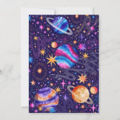 First Trip Around the Sun Galaxy Outer Space Kaart (Achterkant)