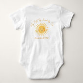First Trip Around The Sun Girl's Birthday Romper (Achterkant)
