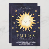 First Trip Around The Sun Invitation for Birthday Kaart (Voorkant / Achterkant)