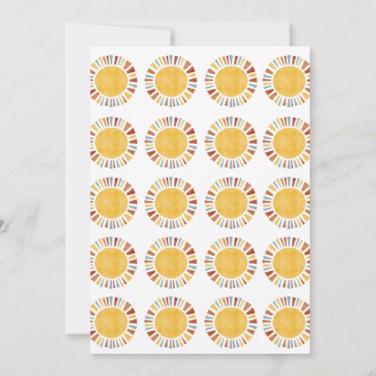 First Trip Around The Sun Invitation Kaart (Achterkant)