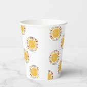 First Trip Around The Sun Invitation Papieren Bekers (Links)