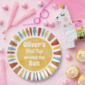 First Trip Around The Sun Invitation Papieren Bordje (Feest)