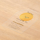 First Trip Around The Sun Paper Airplane Birthday Acryl Uitnodigingen (Laagn)