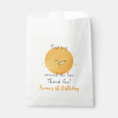 First Trip Around The Sun Paper Airplane Birthday Bedankzakje (Voorkant)