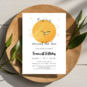 First Trip Around The Sun Paper Airplane Birthday Kaart