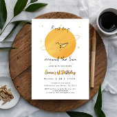 First Trip Around The Sun Paper Airplane Birthday Kaart