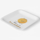 First Trip Around The Sun Paper Airplane Birthday Papieren Bordje (Gebogen)