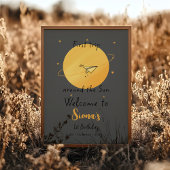 First Trip Around The Sun Paper Airplane Birthday Poster