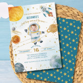 First Trip Around the Sun Photo Space Birthday Kaart