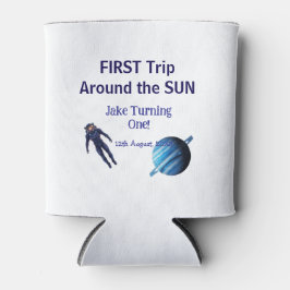 First trip around the sun planet astronaut birthda blikjeskoeler