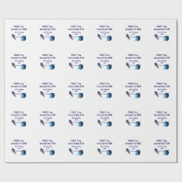 First trip around the sun planet astronaut birthda cadeaupapier