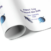 First trip around the sun planet astronaut birthda cadeaupapier (Rol Hoek)