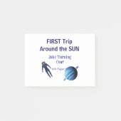 First trip around the sun planet astronaut birthda post-it® notes (Voorkant)