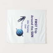 First trip around the sun planet astronaut birthda wandkleed (Voorkant (horizontaal))