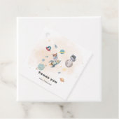 First Trip Around the Sun space animals Birthday  Bedankjes Labels (In situ)