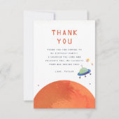 First Trip Around The Sun | Space Boy Birthday Bedankkaart (Voorkant)