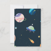 First Trip Around The Sun | Space Boy Birthday Bedankkaart (Achterkant)