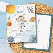 First Trip Around the Sun Space Photo Birthday Briefkaart