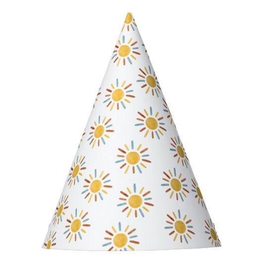 First Trip Around The Sun Sunshine Party Hat Feesthoedjes (Voorkant)