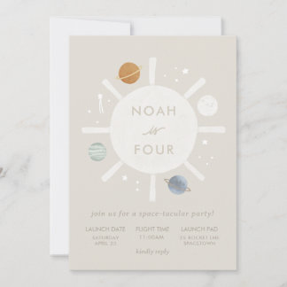 ‘First Trip’ Sun Space Kids Uitnodiging voor verja