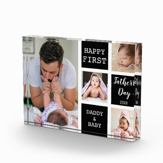 First Vaderdag Black 4 Photo Collage Block Fotoblokken (Rechts)