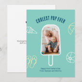 First Vaderdag Custom Photo Funny Cool Dad Feestdagenkaart (Voorkant / Achterkant)