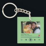 First Vaderdag Dad Custom Photo Music Player Sleutelhanger<br><div class="desc">Een persoonlijke Vaderdag gave voor je vader om Vaderdag te vieren. Of het nu gaat om een nieuwe vader, stiefvader, oude en klassieke vader, of vader, de aangepaste tekstfunctie zal je bedekken. U kunt de tekst in uw gewenste formulering veranderen en uw eigen douanefoto uploaden. Haal iets gedenks en speciaals...</div>
